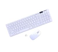 GTOULHH Combo Clavier et Souris, La Souris combinée de Clavier et de Souris de Sommeil a placé la Connexion à Distance de 10m Ensemble Clavier(White)