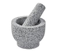 GTOULHH Pilon Mortier,épices Mortier en Pierre, Pilon À Ail, Pilon Ménager, Broyeur À Ail, Ensemble De Pilon Effriteuse(15x10cm)