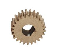 GTPBAO 1 pièce de pignon droit plat en cuivre, module 0,5, 27 dents, forme D, trou intérieur, pignon de transmission à dents droites, épaisseur 5 mm Matériel d'arbre(8X7mm D BORE)