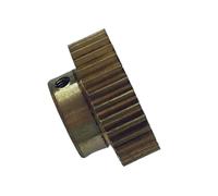 GTPBAO 1 pièces 0.7 Module 17 dents engrenage en cuivre 3mm 3.17mm 4mm 5mm alésage dents droites engrenage avec étape 0.7M 17T pignon d'engrenage droit Matériel de direction(5MM BORE)