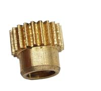 GTPBAO Engrenage cylindrique à dents droites en laiton de 0,5 module, trou intérieur de 2 mm à 4 mm, pignon de 0,5 M 16T 17T Matériel d'arbre(17 Teeth 3.17mm bore)