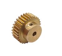GTPBAO Engrenage cylindrique en laiton 0.7M 60T, engrenage droit avec Module étape 0.7, pignon à 60 dents droites, vis M4 Quincaillerie d'arbre(6.35mm bore)