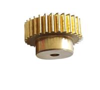 GTPBAO Engrenage cylindrique étagé en cuivre de 0,5 m, 52 dents, module 0,5, dents droites, pignon de transmission mécanique Matériel d'arbre(Step 15mm bore 6mm)