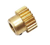 GTPBAO Engrenage cylindrique étagé en laiton de 0,5 m, 10 mm, module 0,5, 24 dents, 25 dents, dents droites, pignon d'entraînement épais de 5 mm Matériel d'arbre(25 teeth 3.17mm bore)