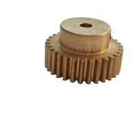 GTPBAO Engrenage droit en cuivre à 80 dents, module 0,5, denture droite, avec pignon d'entraînement cylindrique à 80 dents, diamètre extérieur 41 mm, 0,5 m Matériel d'arbre(Step 15mm bore 4mm)