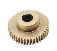 GTPBAO Engrenage droit en cuivre avec pas de 0,5 module 52 dents, trou en forme de D, engrenage cylindrique 0,5 M 52 dents, transmission à dents droites, pignon Matériel d'arbre(5x4.5mm D bore)