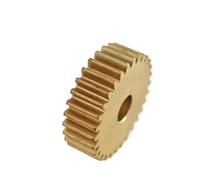 GTPBAO Engrenage droit plat en laiton 0,5 module 15T 16T 17 dents engrenage cylindrique 2 mm à 5 mm trou intérieur pignon Matériel d'arbre(15T 2mm bore)