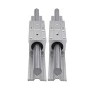 GTPBAO Guide linéaire SBR16 avec chariot coulissant, Rail de mouvement linéaire de 16mm, bloc coulissant SBR16UU for un mouvement fluide de l'axe XYZ, 2 paquets rail de chargement(1100mm)