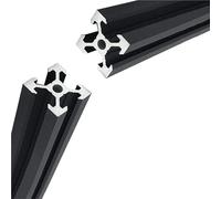 GTPBAO Lot de 2 profilés extrudés 20 x 20 mm, norme européenne, trou central de 5,2 mm, cadre en aluminium 2020 for tables de travail et supports d'équipement Rail extrudé(350mm long)