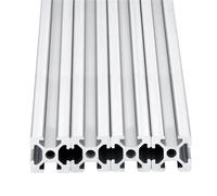 GTPBAO Lot de 4 profilés en aluminium 2020 de type T, 20 x 20 mm, for rail linéaire, support de toit, échelle, cage, rack Rail extrudé(Sliver,450mm long)