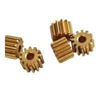 GTPBAO Lot de 5 engrenages droits plats de 0,3 m, 8 dents, 0,8 mm, 1 mm, ajustement serré, pignon cylindrique de 3 mm de diamètre extérieur Matériel d'arbre(3.5mm high 0.78mm bore)