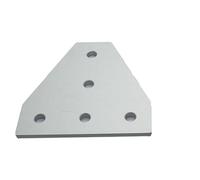 GTPBAO Plaque de connexion à 5 trous en aluminium argenté 3030T, plaque de renfort en forme de T, connexion à angle droit Profilé Accessoires