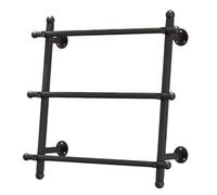 GTPBAO Porte-Ruban Organisateur Rack Noir Rangement pour Rubans De Papier Cadeau, Support Mural À 3 Niveaux pour Bobines De Ruban, Présentoir Métallique pour Cravates et Foulards(Wide 65cm/25.6in)