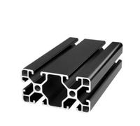 GTPBAO Profilé d'extrusion en aluminium standard européen 4080 for rail linéaire industriel 40 x 80 mm, for cadre de table et support d'établi Rail extrudé(Noir,1000mm long)
