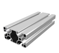 GTPBAO Profilé d'extrusion en aluminium standard européen 4080 for rail linéaire industriel 40 x 80 mm, for cadre de table et support d'établi Rail extrudé(Silver,1000mm long)