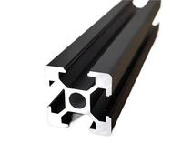 GTPBAO Profilé en aluminium noir extrudé à fente en T 2020, cadre for rail de rack linéaire 20 x 20 mm Rail extrudé(450mm)