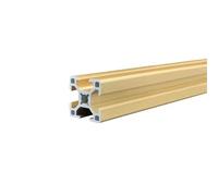 GTPBAO Profilé en aluminium standard européen 3030, tube carré coloré 30 x 30 mm, rail linéaire for meubles, cadres, étagères d'affichage Rail extrudé(Gold,150mm 5.91")