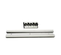 GTPBAO Rail de guidage linéaire SGR20 de 60mm de largeur, Rail coulissant à double axe intégré avec 5 roues, bloc coulissant SGB20-5UU for piste de travail du bois rail de chargement(800mm 31.5" long)