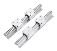 GTPBAO Rail de guidage SBR12, 2 jeux, Rail linéaire entièrement supporté avec bloc coulissant à mouvement linéaire SBR12UU for scies de Table à bois rail de chargement(800mm 31.5" long)
