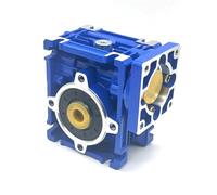 GTPBAO Réducteur de vitesse à vis sans fin NMRV030, bride 60 x 60 mm, arbre d'entrée 11 mm, alésage de sortie 14 mm for moteur NEMA24 arbre réducteur(Ratio 7.5 to 1)