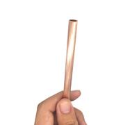 GTPBAO Tube métallique en cuivre rouge droit, épaisseur de paroi: 1mm, diamètre intérieur: 20mm, longueur: 250mm, for la construction de mâts d'éclairage. droit(OD 3 x ID 1mm)