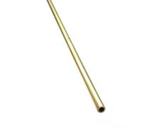 GTPBAO Tuyau rond en laiton sans couture d'alliage métallique de garnitures de tube capillaire 0.8mm 1mm 1.2mm 2mm droit(2x0.3x100mm)