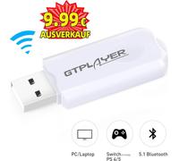 GTPLAYER Adaptateur Bluetooth USB Transmetteur V5.0 Dongle sans fil pour PC portable Ordinateur Connecte Audio Gaming Chair Haut-parleur Bluetooth Casque Supporte tous Windows XP/Vista / 7/8 / Win10