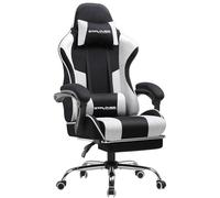 GTPLAYER Chaise de Bureau, Chaise de Jeu, en Tissu, Ergonomique, avec Repose-Pieds, appuie-tête, Coussin Lombaire rembourré, Fauteuil pivotant