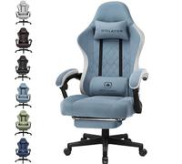 GTPLAYER Chaise de gaming, chaise de bureau avec coussin à ressorts ensachés, accoudoirs et repose-pieds articulés, chaise d'ordinateur ergonomique à dossier haut avec support lombaire