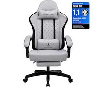 GTPLAYER Chaise de Gaming, Chaise de Bureau avec Coussin à Ressorts ensachés, accoudoirs et Repose-Pieds articulés, Chaise d'ordinateur Ergonomique à Dossier Haut, Supporte 150 kg, FG