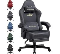 GTPLAYER Chaise de Gaming - Respirante - Ergonomique - Tissu de qualité supérieure - Chaise Ergonomique en Polycarbonate - Dossier réglable à 160° et Repose-Pieds Extensible - Charge 180 kg - Gris