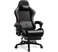 GTPLAYER Chaise de jeu ACE PRO, Chaise de bureau ergonomique Accoudoirs inclinables Avec repose-pieds, Haut-parleur Hi-Fi, Atmosphère sonore impressionnante, Vin rouge