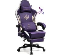 GTPLAYER Chaise de jeu Chaise de jeu avec haut-parleurs Bluetooth et repose-pieds, Dragon Series Chaise de bureau, fauteuil pivotant ergonomique, chaise d'ordinateur Violet