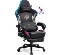 GTPLAYER Chaise de jeu Chaise de jeu avec haut-parleurs Bluetooth et repose-pieds, Dragon Series Chaise de bureau, fauteuil pivotant ergonomique, chaise d'ordinateur noir
