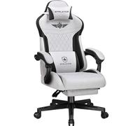 Chaise gaming ergonomique - GTPLAYER - GTPLAYER - Gris - Tissu - Dossier inclinable 150° et soutien lombaire