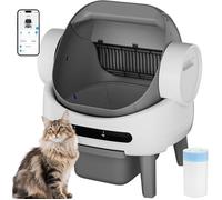 GTPLAYER Litière autonettoyante pour chat -10 L -avec écran et fonction anti-pincement