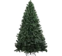 GTPLAYER Sapin de Noël artificiel - Décoration de Noël - 195 cm - Matériau PVC avec plus de 1000 pointes - Branches épaisses avec nœuds décoratifs et cartes de vœux - Support en métal solide - Vert