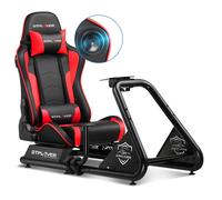 GTPLAYER simulateur de cockpit, SIM racing cockpit, simulateur de course support de volant fauteuil gaming racing wheel stand avec haut-parleur bluetooth et repose pédale