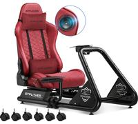 GTPLAYER simulateur de cockpit, SIM racing cockpit, simulateur de course support de volant fauteuil gaming racing wheel stand avec haut-parleur bluetooth et repose pédale