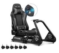 GTPLAYER Simulateur de Conduite, Siège de Simulation pour PC avec Haut-Parleurs, Support pour Volant et Pédalier