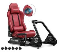 GTPLAYER Simulateur de Conduite, Siège de Simulation pour PC avec Haut-Parleurs, Support pour Volant et Pédalier