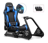 GTPLAYER Simulateur de Conduite, Siège de Simulation pour PC avec Haut-Parleurs, Support pour Volant et Pédalier