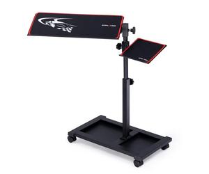 GTPLAYER Support clavier et souris, hauteur réglable de 58 à 83 cm, ergonomique, inclinaison du clavier et de la souris ajustable, avec roulettes, idéal pour le travail et les jeux