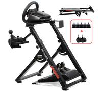 GTPLAYER Support de volant pour volant Support de volant de jeu Support de volant de course avec support de levier de vitesses V1 V2 Cadre réglable en inclinaison PS4 Xbox PC Red-PRO