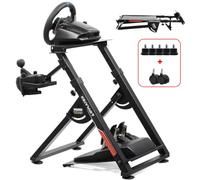 GTPLAYER Support Volant pour G923 G29 G920 T300RST500RS Volant Gaming Retour de Force & TH8A Levier de Vitesse V1 - Fanatec Clubsport PS4 - Inclinable (Rouge foncé)