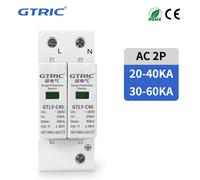 GTRIC 2P AC SPD dispositif de protection contre les surtensions 220V 385V 30KA 60KA dispositif de Parafoudre basse tension solaire PV Parafoudre photovoltaïque