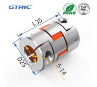 GTRIC - coupleur d'arbre à mâchoire D25L35, moteur Flexible Spider, connecteur d'encodeur à couplage Flexible en aluminium 5/6/6.35/7/8/9/10/11/12/14mm