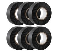 GTSE - Ruban adhésif isolant électrique noir - 19 mm x 20 m - résistant, autocollant - protèger, regrouper, réparer des câbles - 6 rouleaux