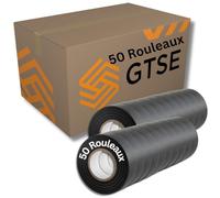GTSE - Ruban adhésif isolant électrique noir - 19 mm x 20 m - résistant, autocollant - protèger, regrouper, réparer des câbles - 50 rouleaux