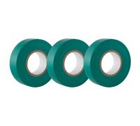 GTSE - Ruban adhésif isolant électrique vert - 19 mm x 20 m - résistant, autocollant - protèger, regrouper, réparer des câbles - 3 rouleaux